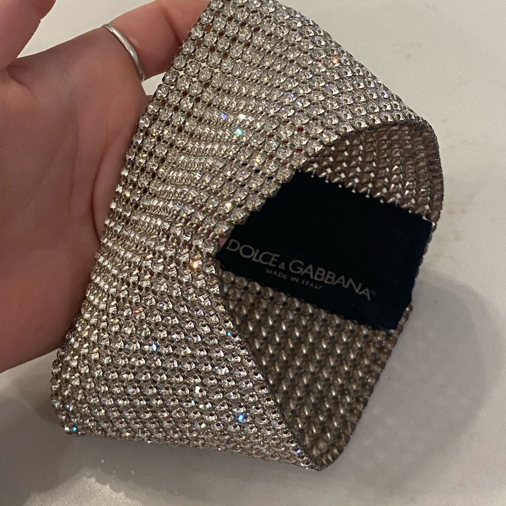 Dolce & Gabbana Crystal Mesh Extra Wide Choker.
